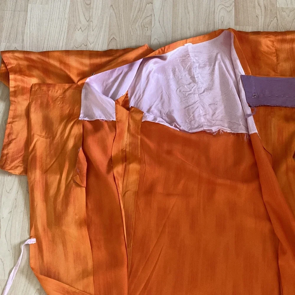 Burnt orange homemade kimono snap dress - Picture 11 of 11